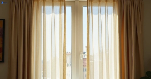 Dusty and dull curtains in willoughby-nsw before steam cleaning